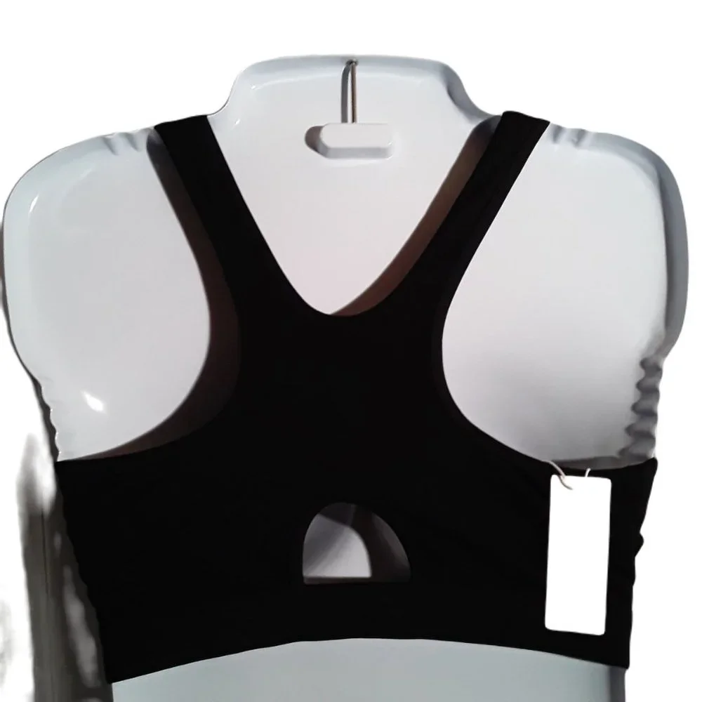 Angabriel Wirefree women's high impact zip front sports bra Size 2XL Black - Picture 4 of 9